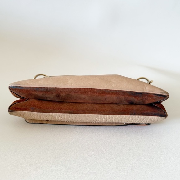 Coach Dreamer Bag Leather Shoulder Suede Casual Chic Colorblock Elegant Tan - Picture 4 of 16